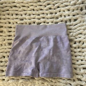 Scrunch butt purple camo shorts